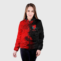 Куртка с капюшоном женская Cyberpunk 2077 game, цвет: 3D-черный — фото 2