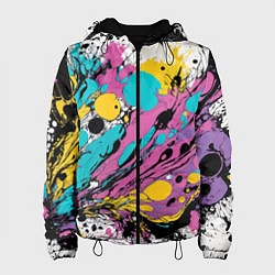 Куртка с капюшоном женская Топливные узоры, цвет: 3D-черный