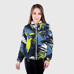 Куртка с капюшоном женская Subaru sign, цвет: 3D-белый — фото 2