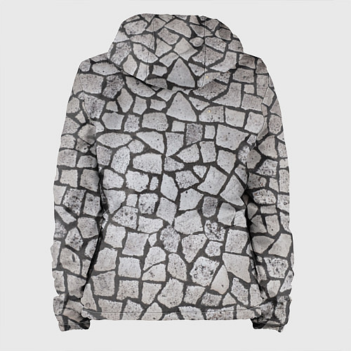 Женская куртка Каменный серый паттерн / 3D-Белый – фото 2