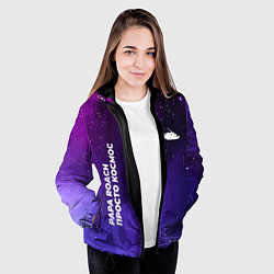 Куртка с капюшоном женская Papa Roach просто космос, цвет: 3D-черный — фото 2