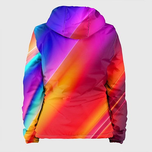Женская куртка Неоновая радуга / 3D-Белый – фото 2