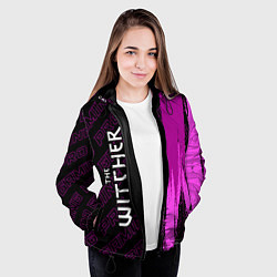 Куртка с капюшоном женская The Witcher pro gaming: по-вертикали, цвет: 3D-черный — фото 2