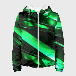 Женская куртка Зеленая неоновая абстракция