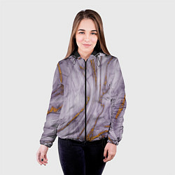 Куртка с капюшоном женская Grey golden style, цвет: 3D-черный — фото 2