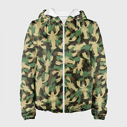 Куртка с капюшоном женская Камуфляж из раков, цвет: 3D-белый