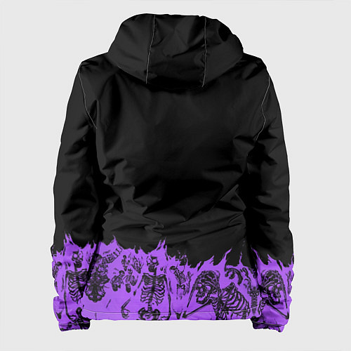 Женская куртка Скелеты в неоновом огне / 3D-Черный – фото 2