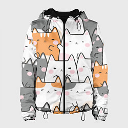 Женская куртка Семья котиков