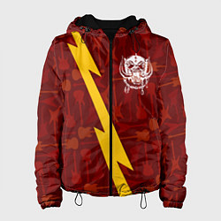 Куртка с капюшоном женская Motorhead гитары и молния, цвет: 3D-черный