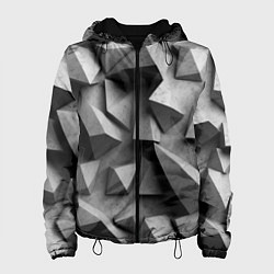 Куртка с капюшоном женская Белокаменный паттерн, цвет: 3D-черный