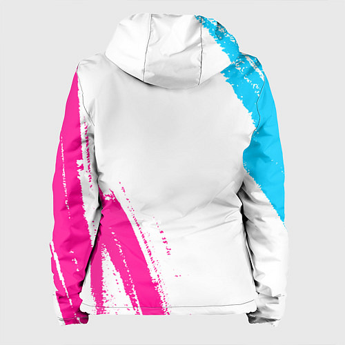 Женская куртка Evanescence neon gradient style: надпись, символ / 3D-Черный – фото 2
