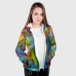 Куртка с капюшоном женская Color pattern, цвет: 3D-белый — фото 2
