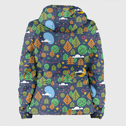 Женская куртка Ночной лес / 3D-Черный – фото 2