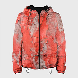 Женская куртка Красные и серые трещины