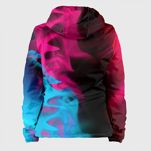 Женская куртка Tesla - neon gradient: по-вертикали / 3D-Черный – фото 2