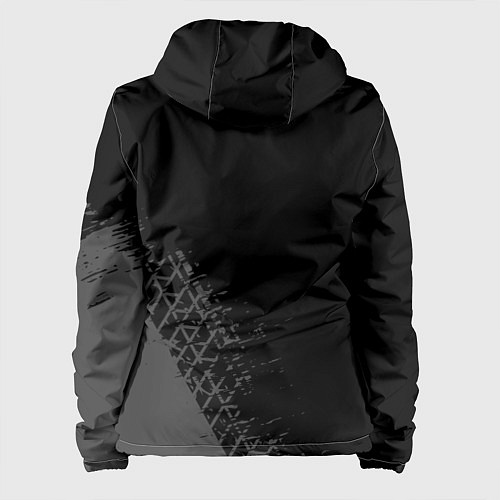 Женская куртка Ford speed на темном фоне со следами шин: надпись, / 3D-Черный – фото 2