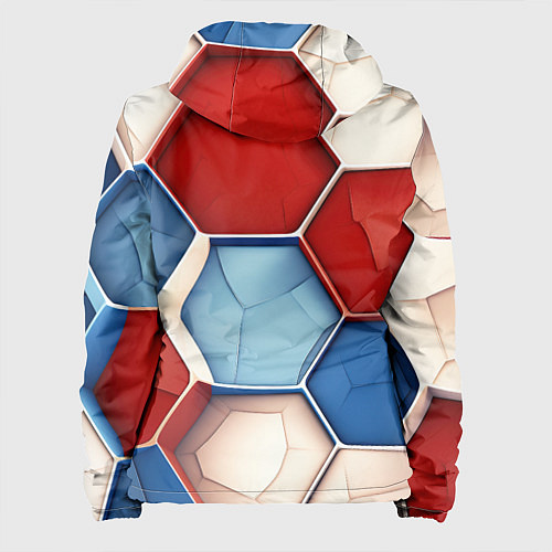 Женская куртка Объемные плиты и герб России / 3D-Белый – фото 2