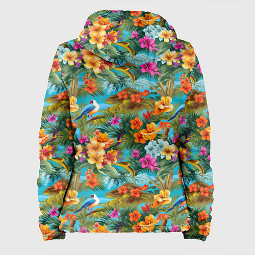 Женская куртка Яркие разные цветочки / 3D-Черный – фото 2