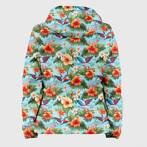 Женская куртка Разные гавайские цветочки / 3D-Белый – фото 2