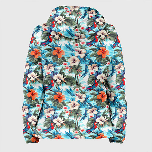 Женская куртка Белые и оранжевые цветочки / 3D-Белый – фото 2