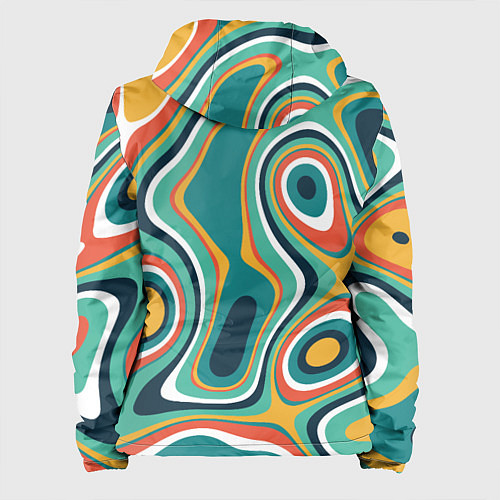 Женская куртка Разлитая краска разводами / 3D-Черный – фото 2