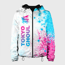 Куртка с капюшоном женская Tokyo Ghoul neon gradient style: по-вертикали, цвет: 3D-черный