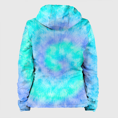 Женская куртка Тай дай морская волна / 3D-Черный – фото 2