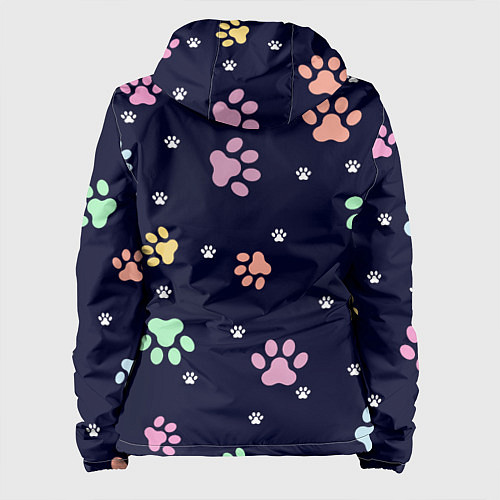 Женская куртка Лапки животных / 3D-Черный – фото 2