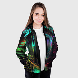 Куртка с капюшоном женская Объективизация, цвет: 3D-черный — фото 2