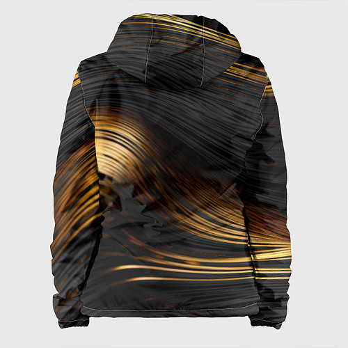 Женская куртка Black gold waves / 3D-Белый – фото 2