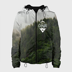 Женская куртка Я из Сибири на фоне леса