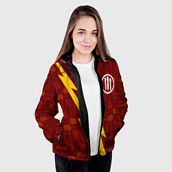 Куртка с капюшоном женская Three Days Grace гитары и молния, цвет: 3D-черный — фото 2