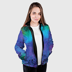 Куртка с капюшоном женская Лазурный стиль, цвет: 3D-черный — фото 2