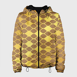 Куртка с капюшоном женская Golden pattern, цвет: 3D-черный