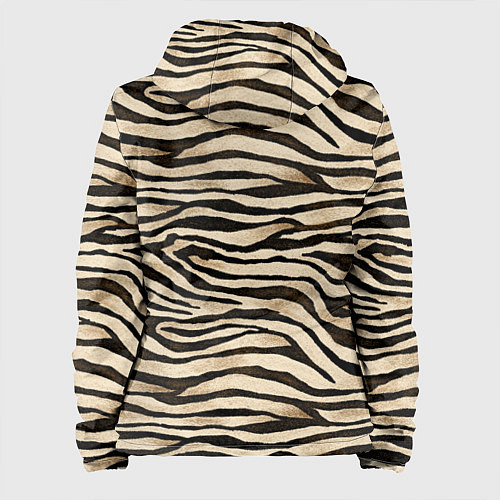 Женская куртка Шкура зебры и белого тигра / 3D-Белый – фото 2