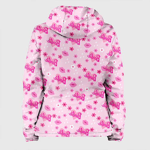 Женская куртка Барби, сердечки и цветочки / 3D-Черный – фото 2