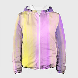 Женская куртка Акварельный градиент желто- розовый