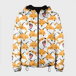 Куртка с капюшоном женская Хитрые лисы, цвет: 3D-черный
