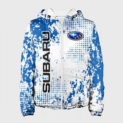 Женская куртка Subaru blue logo