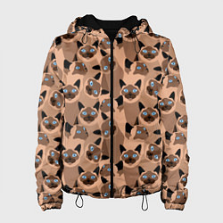 Женская куртка Сиамские кошки с голубыми глазами