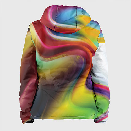 Женская куртка Rainbow waves / 3D-Черный – фото 2