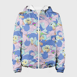 Куртка с капюшоном женская Грифончики, цвет: 3D-белый