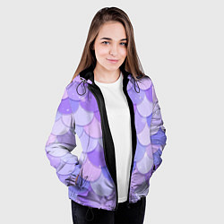 Куртка с капюшоном женская Волшебная чешуя, цвет: 3D-черный — фото 2