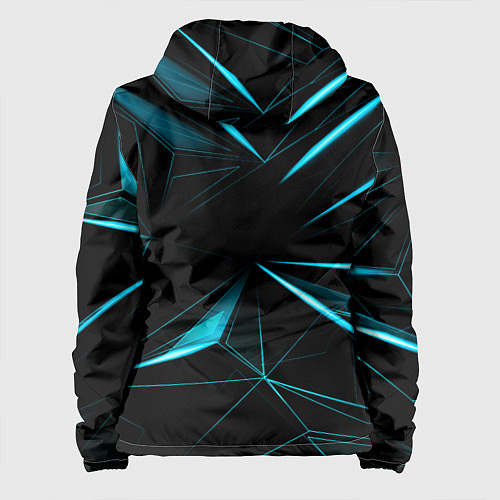 Женская куртка Light blue hexagon / 3D-Черный – фото 2