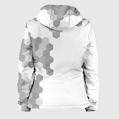 Женская куртка Among Us glitch на светлом фоне: по-вертикали / 3D-Белый – фото 2