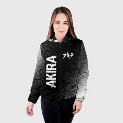 Куртка с капюшоном женская Akira glitch на темном фоне: надпись, символ, цвет: 3D-черный — фото 2