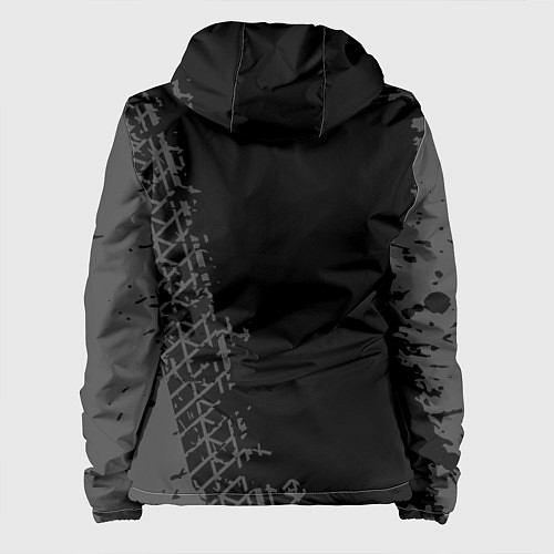 Женская куртка Exeed speed на темном фоне со следами шин: по-верт / 3D-Черный – фото 2