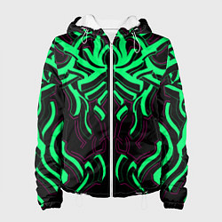 Куртка с капюшоном женская Кибер змей, цвет: 3D-белый