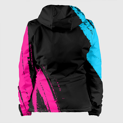 Женская куртка Spirited Away - neon gradient: надпись, символ / 3D-Черный – фото 2