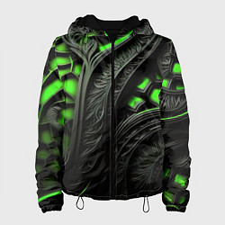 Женская куртка Green black abstract